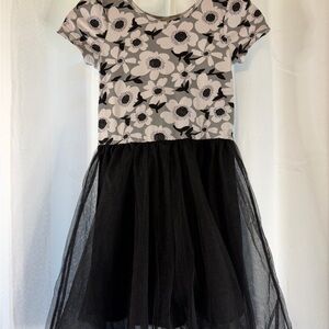 Dot Dot Smile Cotton On Black and White Floral Tulle Dress
